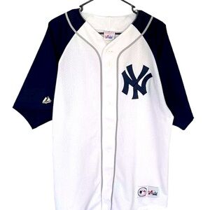 Vintage New york yankees jersey Majestic Size L  Retro Ruth Sz-L